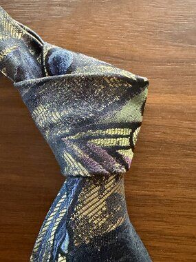 Louis Boston Navy Olive Purple Abstract Geometric Tie
